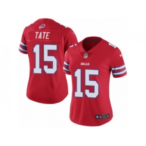 Women's Nike Buffalo Bills #15 Brandon Tate Limited Red Rush NFL Jersey