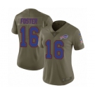 Women's Nike Buffalo Bills #16 Robert Foster Limited Olive 2017 Salute to Service NFL Jersey