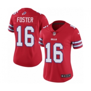 Women's Nike Buffalo Bills #16 Robert Foster Limited Red Rush Vapor Untouchable NFL Jersey