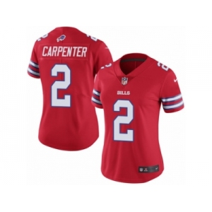 Women's Nike Buffalo Bills #2 Dan Carpenter Limited Red Rush NFL Jersey