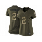 Women's Nike Buffalo Bills #2 Nathan Peterman Limited Green Salute to Service NFL Jersey