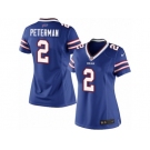 Women's Nike Buffalo Bills #2 Nathan Peterman Limited Royal Blue Team Color NFL Jersey