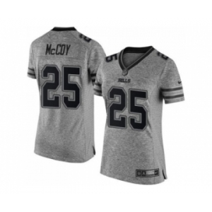 Women's Nike Buffalo Bills #25 LeSean McCoy Gray Stitched NFL Limited Gridiron Gray Jersey