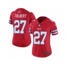 Women's Nike Buffalo Bills #27 Mike Tolbert Limited Red Rush NFL Jersey