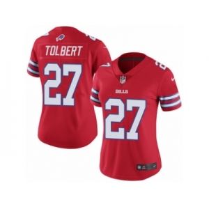 Women's Nike Buffalo Bills #27 Mike Tolbert Limited Red Rush NFL Jersey