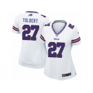 Women's Nike Buffalo Bills #27 Mike Tolbert Limited White NFL Jersey