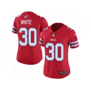 Women's Nike Buffalo Bills #30 Corey White Limited Red Rush NFL Jersey
