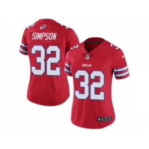 Women's Nike Buffalo Bills #32 O. J. Simpson Limited Red Rush NFL Jersey