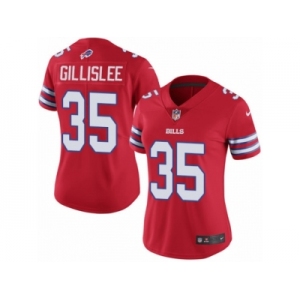 Women's Nike Buffalo Bills #35 Mike Gillislee Limited Red Rush NFL Jersey