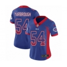 Women's Nike Buffalo Bills #54 Eddie Yarbrough Limited Royal Blue Rush Drift Fashion NFL Jersey