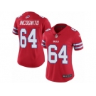 Women's Nike Buffalo Bills #64 Richie Incognito Limited Red Rush NFL Jersey