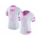 Women's Nike Buffalo Bills #7 Cardale Jones Limited White Pink Rush Fashion NFL Jersey