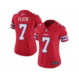 Women's Nike Buffalo Bills #7 Doug Flutie Limited Red Rush NFL Jersey