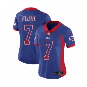 Women's Nike Buffalo Bills #7 Doug Flutie Limited Royal Blue Rush Drift Fashion NFL Jersey