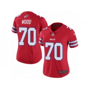 Women's Nike Buffalo Bills #70 Eric Wood Limited Red Rush NFL Jersey