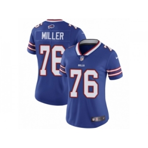 Women's Nike Buffalo Bills #76 John Miller Vapor Untouchable Limited Royal Blue Team Color NFL Jersey