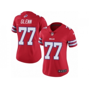 Women's Nike Buffalo Bills #77 Cordy Glenn Limited Red Rush NFL Jersey