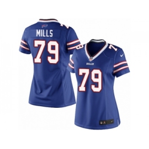 Women's Nike Buffalo Bills #79 Jordan Mills Limited Royal Blue Team Color NFL Jersey