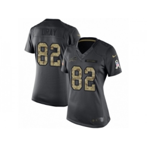 Women's Nike Buffalo Bills #82 Jim Dray Limited Black 2016 Salute to Service NFL Jersey