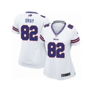Women's Nike Buffalo Bills #82 Jim Dray Limited White NFL Jersey