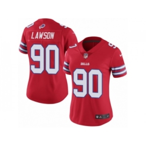 Women's Nike Buffalo Bills #90 Shaq Lawson Limited Red Rush NFL Jersey