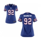 Women's Nike Buffalo Bills #92 Adolphus Washington Royal Blue Team Color NFL Jersey