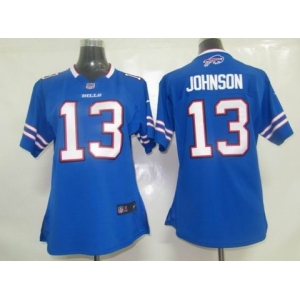 nike women nfl jerseys buffalo bills #13 johnson blue[nike]