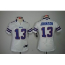 nike women nfl jerseys buffalo bills #13 johnson white[nike limited]