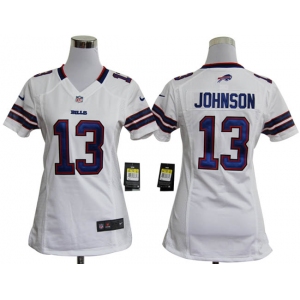 nike women nfl jerseys buffalo bills #13 johnson white[nike]