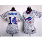 nike women nfl jerseys buffalo bills #14 ryan fitzpatrick [fem fan zebra]