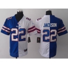 nike women nfl jerseys buffalo bills #22 jackson white-blue[nike split]