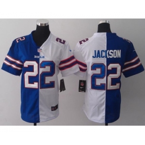 nike women nfl jerseys buffalo bills #22 jackson white-blue[nike split]