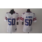 nike women nfl jerseys buffalo bills #50 alonso white[nike]