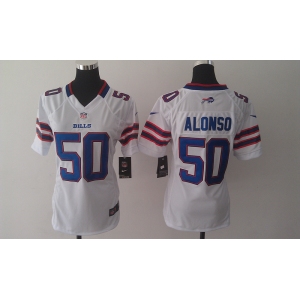 nike women nfl jerseys buffalo bills #50 alonso white[nike]