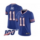 Youth Buffalo Bills #11 Zay Jones Royal Blue Team Color Vapor Untouchable Limited Player 100th Season Football Jersey