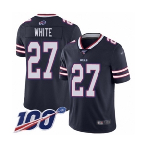 Youth Buffalo Bills #27 Tre'Davious White Limited Navy Blue Inverted Legend 100th Season Football Jersey