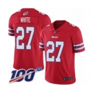 Youth Buffalo Bills #27 Tre'Davious White Limited Red Rush Vapor Untouchable 100th Season Football Jersey