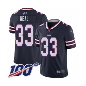 Youth Buffalo Bills #33 Siran Neal Limited Navy Blue Inverted Legend 100th Season Football Jersey