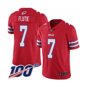 Youth Buffalo Bills #7 Doug Flutie Limited Red Rush Vapor Untouchable 100th Season Football Jersey