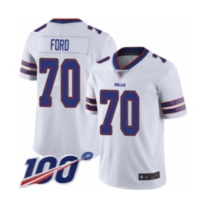 Youth Buffalo Bills #70 Cody Ford White Vapor Untouchable Limited Player 100th Season Football Jersey