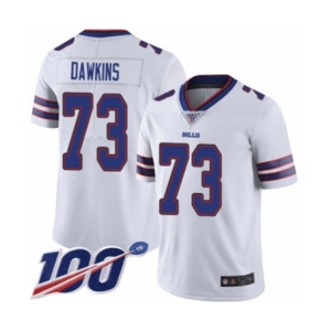 Youth Buffalo Bills #73 Dion Dawkins White Vapor Untouchable Limited Player 100th Season Football Jersey