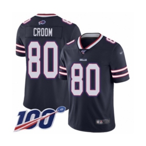 Youth Buffalo Bills #80 Jason Croom Limited Navy Blue Inverted Legend 100th Season Football Jersey