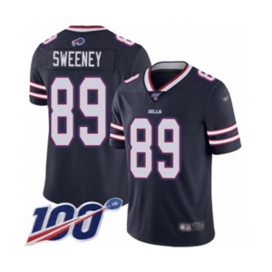 Youth Buffalo Bills #89 Tommy Sweeney Limited Navy Blue Inverted Legend 100th Season Football Jersey