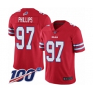 Youth Buffalo Bills #97 Jordan Phillips Limited Red Rush Vapor Untouchable 100th Season Football Jersey