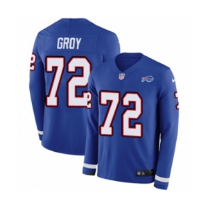 Youth Nike Buffalo Bills #72 Ryan Groy Limited Royal Blue Therma Long Sleeve NFL Jersey