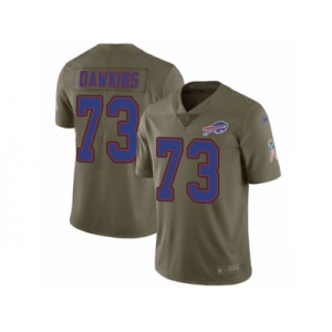 Youth Nike Buffalo Bills #73 Dion Dawkins Limited Olive 2017 Salute to Service NFL Jersey