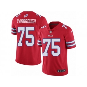 Youth Nike Buffalo Bills #75 Eddie Yarbrough Limited Red Rush Vapor Untouchable NFL Jersey