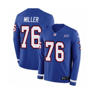 Youth Nike Buffalo Bills #76 John Miller Limited Royal Blue Therma Long Sleeve NFL Jersey