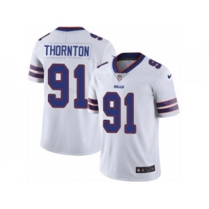 Youth Nike Buffalo Bills #91 Cedric Thornton White Vapor Untouchable Limited Player NFL Jersey