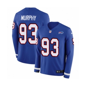 Youth Nike Buffalo Bills #93 Trent Murphy Limited Royal Blue Therma Long Sleeve NFL Jersey